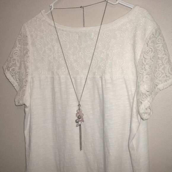 Necklace and Earrings Jewelry Set Pink Silver Accessory Necklace Earring D184 - Picture 4 of 5